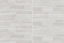 Płytki ścienne w kolorze szarym, wykończenie powierzchni matowe strukturalne, Geotiles Portland RLV Perla 36x80