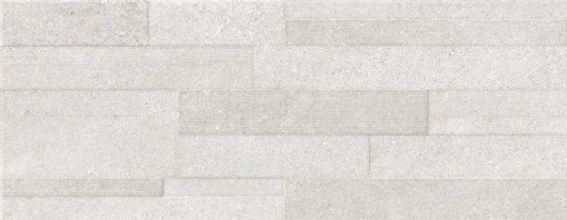 Płytka ścienna w kolorze szarym, wykończenie powierzchni matowe strukturalne, Geotiles Portland RLV Perla 36x80