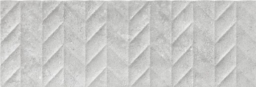 Płytka ścienna w kolorze szarym, wykończenie powierzchni matowe strukturalne, Geotiles Hermes RLV Perla 25x75