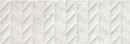 Płytka ścienna w kolorze białym, wykończenie powierzchni matowe strukturalne, Geotiles Hermes RLV Blanco 25x75