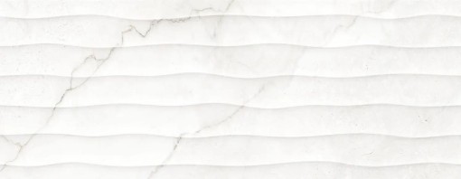 Płytka ścienna w kolorze białym, wykończenie powierzchni matowe strukturalne, Geotiles Ares RLV Blanco Matt Rect. 30x90