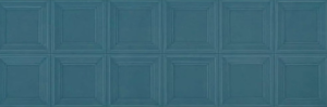 Marazzi Bliss 3D Square Ocean 30x90 MP5U niebieska płytka ścienna  z trójwymiarowym wzorem kwadratowych paneli strukturalna