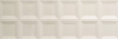 Kremowa płytka ścienna Marazzi Bliss 3D Square Cream 30x90 cm MP5X, strukturalna, z trójwymiarowym wzorem kwadratowych paneli lub kasetonów, przypominającym boazerię