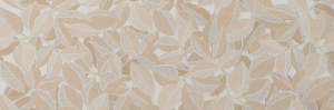 Marazzi Bliss Decoro Leafy Caldo 30x90 MP7W beżowa płytka ścienna dekoracyjna w połyskującym wykończeniu