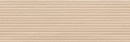 Jasnobrązowa płytka ścienna Marazzi Boiserie 3D Mod01 Rovere Chiaro 40x120 MQ8V, drewnopodobna, z trójwymiarową strukturą w postaci poziomych, zaokrąglonych żeber i widocznym usłojeniem jasnego dębu