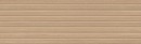 Jasnobrązowa płytka ścienna Marazzi Boiserie 3D Mod03 Rovere 40x120 MQ8Z, drewnopodobna, z realistycznym usłojeniem dębu i wypukłym, poziomym wzorem żeber/paneli 3D