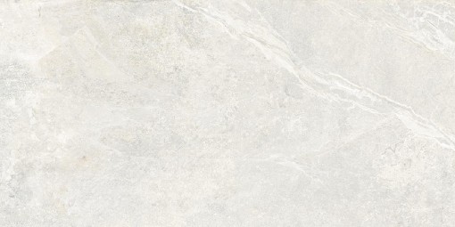 Płytka gresowa, podłogowa imitująca kamień w kolorze szarym, wykończenie powierzchni matowe, Cerrad Softstone White Rect. 59,7x119,7
