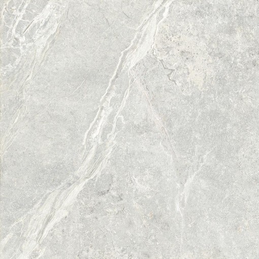 Płytka gresowa, podłogowa imitująca kamień w kolorze szarym, wykończenie powierzchni matowe, Cerrad Softstone Grey Rect. 59,7x59,7