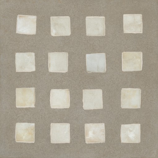 Gresowa podłogowa płytka dekoracyjna imitująca szary beton i kamień Fioranese The Blend Glass Clay Levigato-Matt 90,6x90,6 GCD900L