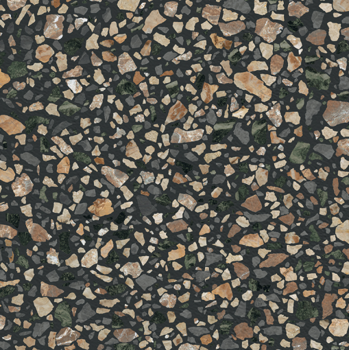 Płytka ścienno-podłogowa lastryko, matowa powierzchnia Caesar CiViC Multicolor Black Matt 30x30