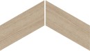 Gresowa podłogowa płytka imitująca drewnianą jodełkę Fioranese Bridge Chevron Noce 21,4x49,5 DGL253