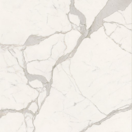 Płytka gresowa imitująca marmur, w kolorze białym z szarymi żyłami, matowa powierzchnia Caesar Anima Futura Majestic White Matt 120x120