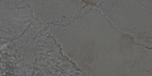 Płytka gresowa, podłogowa imitująca metal w kolorze szarym, wykończenie powierzchni w połysku, Fanal Planet Dark Metal Shine Rect. 60x120