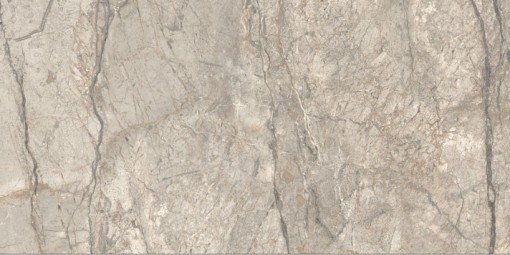 Płytka gresowa imitująca marmur, w kolorze szarym z żyłami, matowa powierzchnia Caesar Anima Futura Amazing Silver Matt 60x120