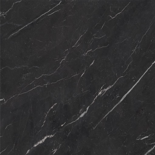 Płytka gresowa imitująca marmur, w kolorze czarnym z żyłami, matowa powierzchnia  Caesar Anima Futura Unique Black Matt 120x120