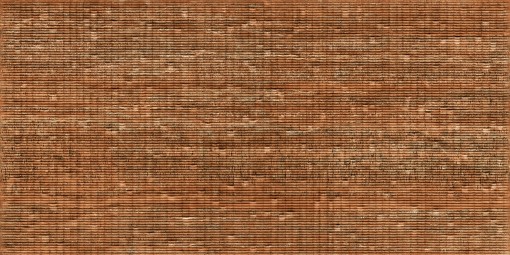 Gresowa ścienna płytka dekoracyjna strukturalna imitująca brązowy kamień trawertyn Fioranese Senzatempo Pleated Rosso Persia Naturale 60,4x120,8 TTP625R