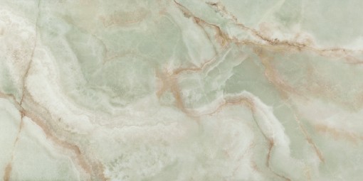 Płytka gresowa, podłogowa imitująca kamień w kolorze zielonym, wykończenie powierzchni w połysku, Pamesa Lux Noor Apple Polished 60x120 zielone płytki kamienne