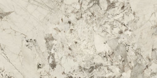 Płytka gresowa imitująca marmur, w kolorze beżowym z żyłami, matowa powierzchnia Caesar Anima Wonder Glacier Matt 60x120