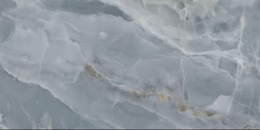 Płytka gresowa imitująca marmur o grubości 6mm, w kolorze niebieskim, połysk Caesar Anima Wonder Ocean Lucidato 60x120