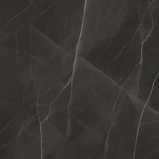 Płytka gresowa imitująca marmur, w kolorze czarnym z żyłami, matowa powierzchnia Caesar Anima Wonder Nightfall Matt 120x120