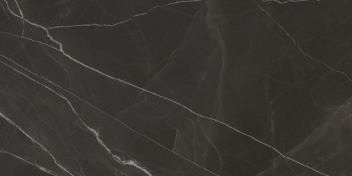 Płytka gresowa imitująca marmur, w kolorze czarnym z żyłami, matowa powierzchnia Caesar Anima Wonder Nightfall Matt 60x120
