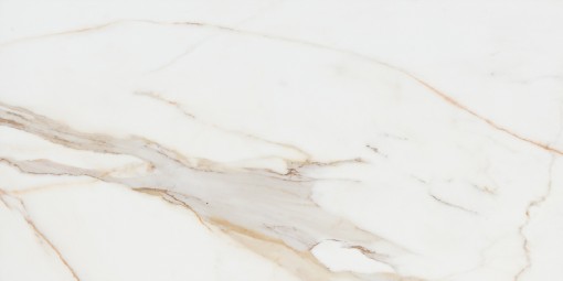 Płytka gresowa, podłogowa imitująca marmur w białym kolorze, wykończenie powierzchni satynowe, Pamesa Calacata Gold Satin 60x120