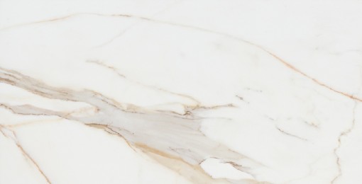 Płytka gresowa, podłogowa imitująca marmur w białym kolorze, wykończenie powierzchni w połysku, Pamesa Calacata Gold Polished 30x60
