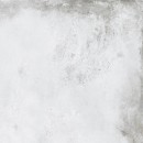 Płytka gresowa imitująca metal w kolorze białym z widocznym efektem rdzy, matowa powierzchnia Caesar Alchemy Frozen Matt 80x80