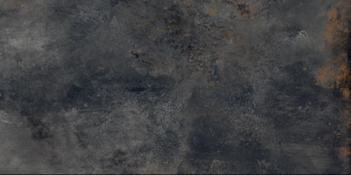 Płytka gresowa imitująca metal w kolorze grafitowym z widocznym efektem rdzy, matowa powierzchnia Caesar Alchemy Magnet Matt 60x120