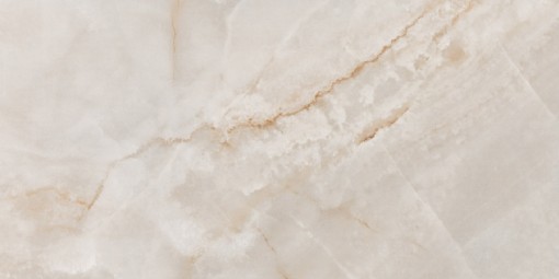 Płytka gresowa, podłogowa imitująca kamień w kolorze beżowym, wykończenie powierzchni w połysku, Pamesa Sardonyx Cream Polished 60x120