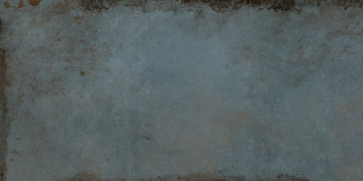 Płykta gresowa, podłogowa imitująca metal w niebieskim kolorze, wykończenie powierzchni lappato, Pamesa Alloy Azzurro Lappato 60x120