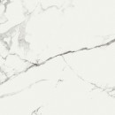 Gresowa podłogowa płytka imitująca biały marmur z szarą żyłą Saime Cave Pietrasanta Naturale 90x90 8680358