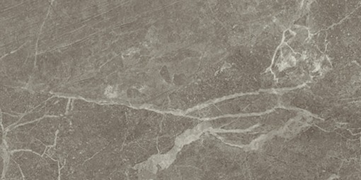 Gresowa podłogowa płytka imitująca szary kamień z jasnymi żyłami Saime Cave Baltic Brown Lucido 60x120-6mm T801477