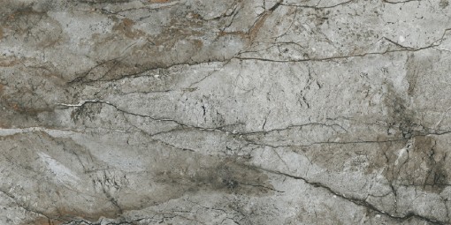 Płytka gresowa, podłogowa imitująca kamień w szarym kolorze, wykończenie powierzchni w połysku, Netto Ceramika Storm Stone Light Grey Polished 60x120