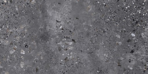 Płytka gresowa, podłogowa lastryko w grafitowym kolorze, wykończenie powierzchni matowe,Netto Ceramika Terazzo Anthracite Matt 60x120
