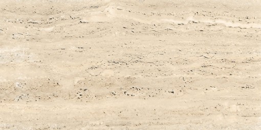 Płytka gresowa, podłogowa imitująca kamień w kolorze beżowym, wykończenie powierzchni matowe strukturalne, Netto Ceramika Travertine Mocca Matt Carving 60x120