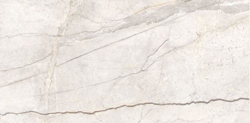 Płytka gresowa Marazzi Mystone Silver Root White R10, w dużym formacie 90x180 cm, imituje biały marmur z delikatnymi, szarymi i brązowymi żyłkami, jest to antypoślizgowy model R10, idealny na prestiżową podłogę lub ścianę w łazience, salonie lub sypialni