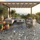 Płytki Saime Frammenta Grigio Roc 60x60-20 mm 8694675. Strukturalna szara tarasowa płytka lastryko. Pogrubiony gres (2 cm) w praktycznym, szarym odcieniu terrazzo to gwarancja trwałości i stylu na zewnątrz.