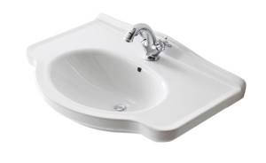 GAIA LAVAB75ET włoska umywalka wpuszczana w blat prostokątna biała w połysku