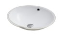 GAIA SOTTO 2 włoska, biała, owalna, umywalka w połysku, wpuszczana w blat, o wymiarach 43x54
