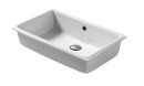 GAIA SOTTO 3 włoska, biała umywalka prostokątna wpuszczana w blat, matowa, o wymiarach 34,5x55