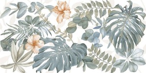 Pamesa Dec. Lifefull Tropic Matt 60x120 hiszpańska matowa dekoracyjna płytka z motywem roślinnym