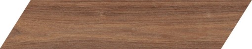 Płytka gresowa Marazzi Nobilis Chevron Noce Classico 11x54 cm MQ94 o głębokim, ciemnobrązowym odcieniu z wyraźnym rysunkiem słojów imitującym naturalne drewno orzechowe, idealne do tworzenia eleganckich wzorów jodełki francuskiej na podłogach i ścianach
