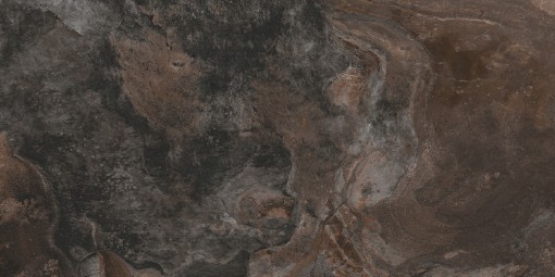 Płytka gresowa, podłogowa imitująca metal w brązowym kolorze, wykończenie powierzchni lappato, Pamesa Slate Way Brown Lappato 60x120