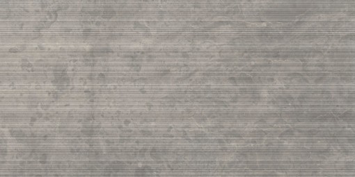 Płytka gresowa imitująca kamień, w kolorze szarym, ryflowana, strukturalna powierzchnia Caesar Portraits Rouen Groove 60x120