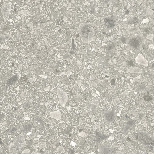 Płytka gresowa imitująca kamień - lastryko, w kolorze szarym, matowa powierzchnia Caesar Portraits Brera Matt 60x60