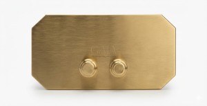 GAIA PSTM 20 Przycisk spłukujący do misek wc szczotkowane złoto