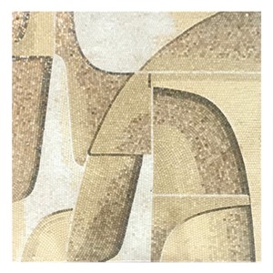 Dunin Mosaic Art Modern 110x110 nowoczesna artystyczna geometryczna mozaika szklana w beżowych kolorach