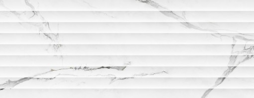 Dekoracyjna płytka ścienna w białym kolorze imitująca marmur, wykończenie powierzchni w połysku, Pamesa Rlv. Cellini Brillo 33,3x100