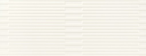 Płytka ścienna, dekoracyjna w białym kolorze, wykończenie powierzchni matowe, ryflowane, Pamesa Rlv. Irida White Matt 30x90